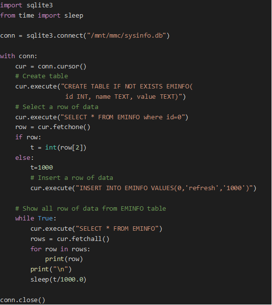 英創Linux主板的Python, C#實例之二 SQLite數據庫.png